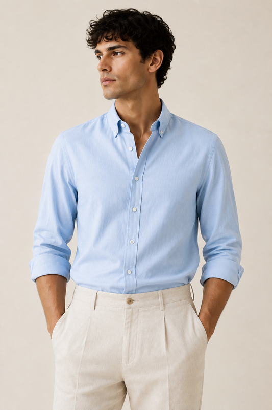 The Heritage Linen Shirt - Light Blue